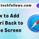 How to Add Safari Back to Home Screen