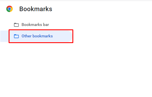 Select Other bookmarks