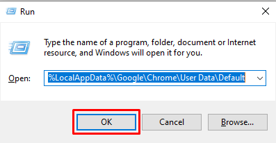 Click ok to delete the bookmarks in Chrome