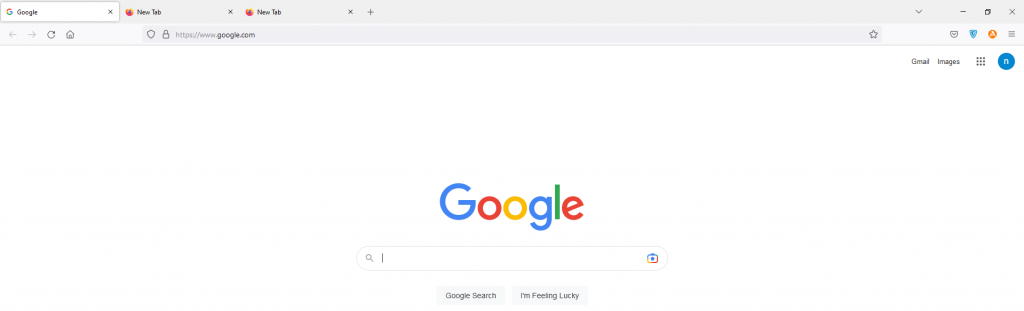 Google searchpage on Firefox