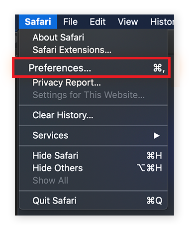 Select Preferences