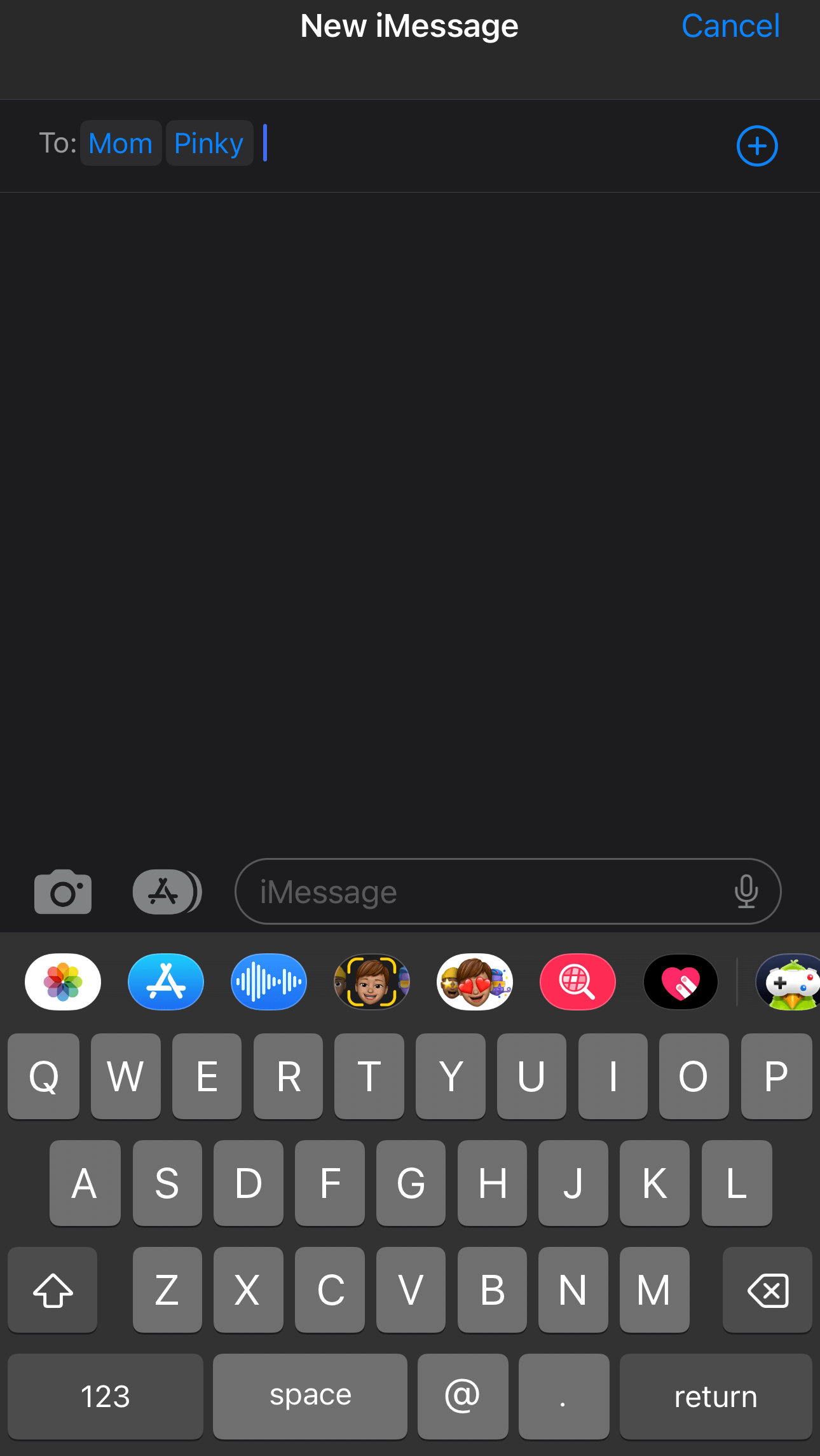 Start a new group chat with your friends on iMessage