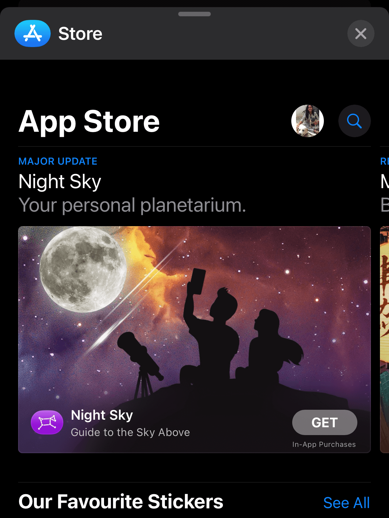 App Store Home page within iMessage app