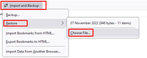 Click Choose file