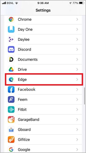 Select Edge to make Edge as your default browser