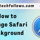 How to change Safari background