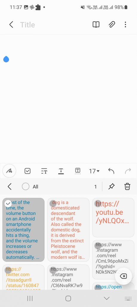 Tap the delete icon to Clear Clipboard on Android