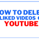 how to delete liked video on YouTube