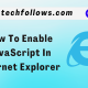 How to enable Javascript in Internet Explorer