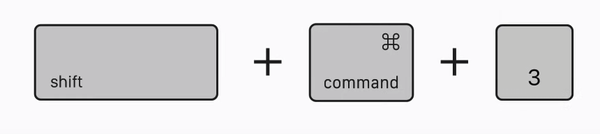 Press Shift + Command + 3
