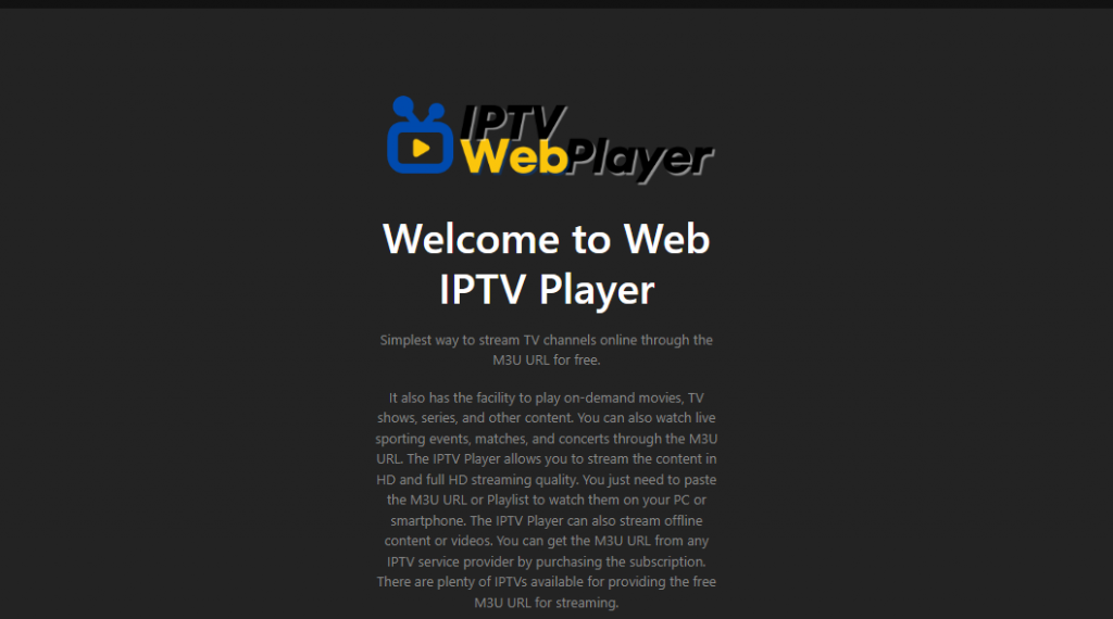 Web IPTV Player 