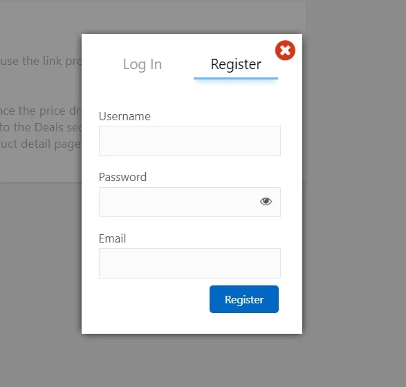 Register for a Keepa account