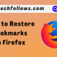 Restore Bookmarks in Firefox