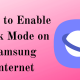 Samsung Internet Dark Mode