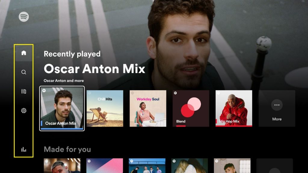 Spotify app on Android TV