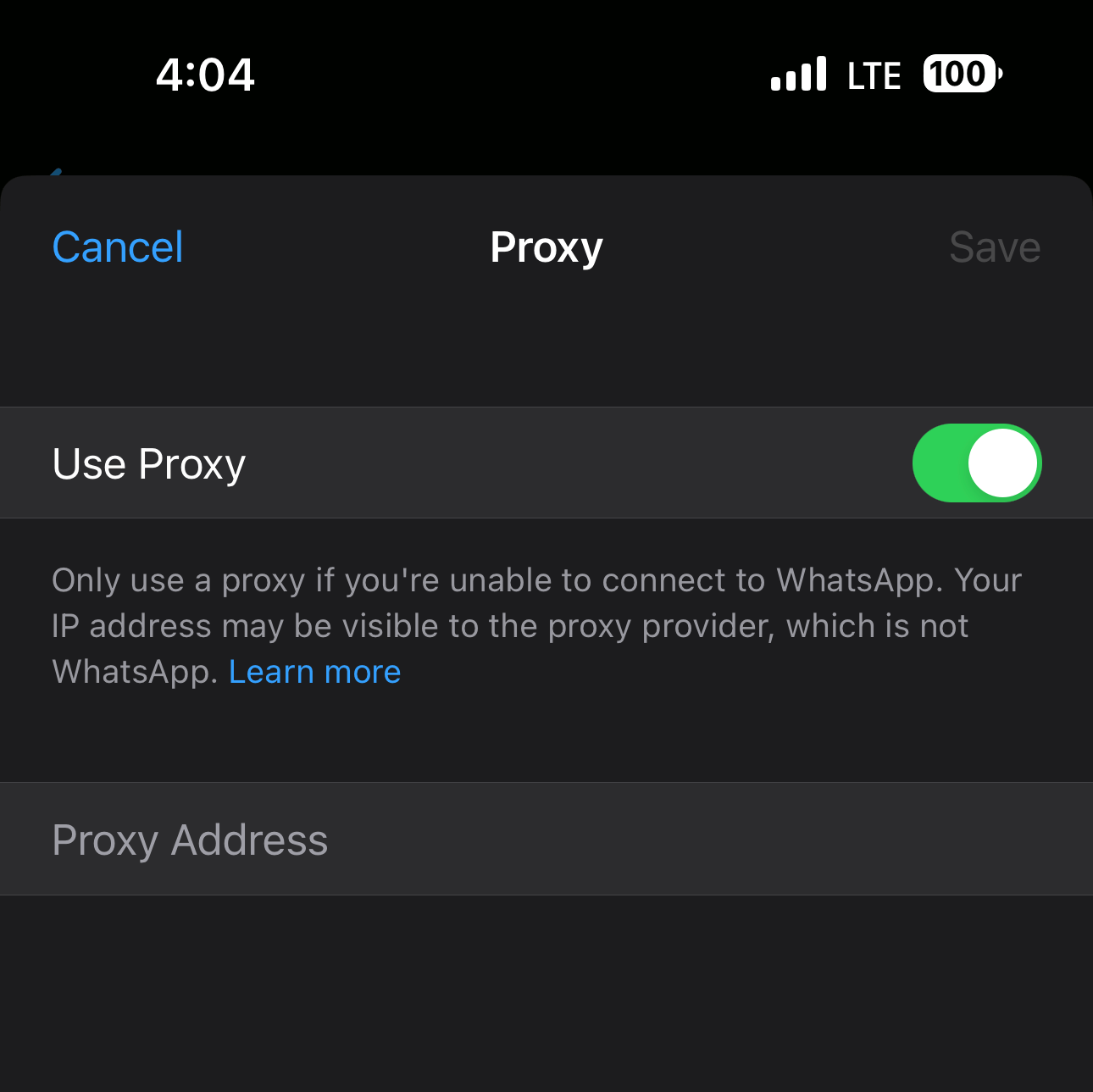 Enable Use Proxy