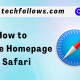 change homepage in safari