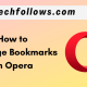 manage bookmarks in Opera browser