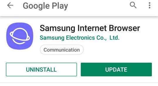 Update Samsung Internet Browser