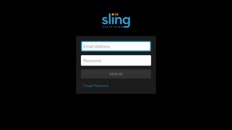 Sign in to Sling TV
