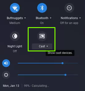 Click the Cast icon
