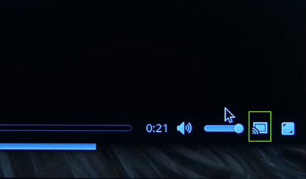 Click the cast icon on Chromebook