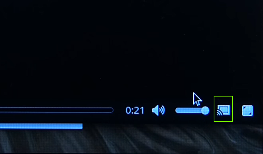 Click the cast icon on Chromebook 