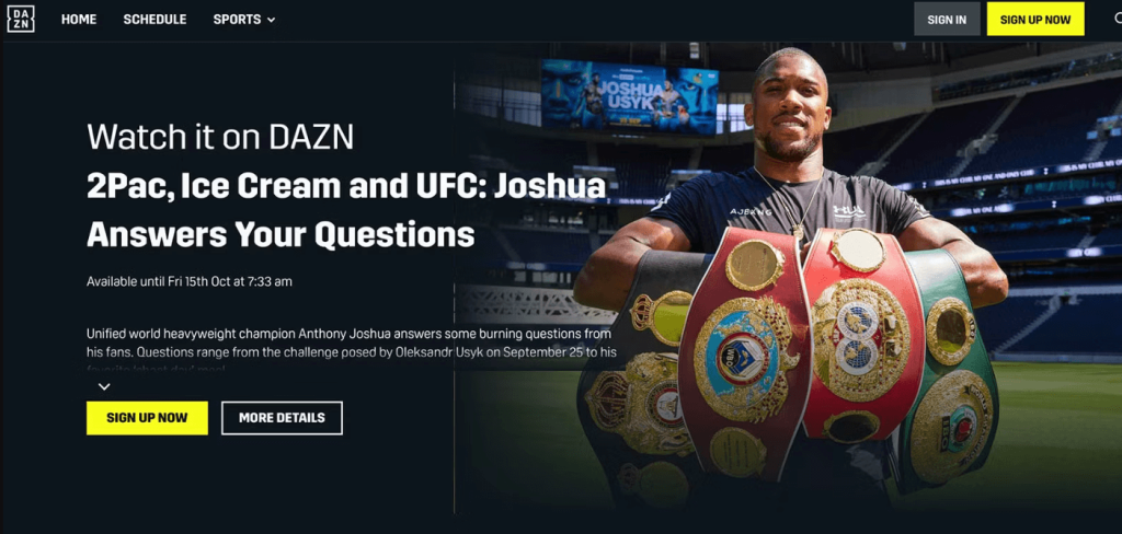 Visit DAZN website