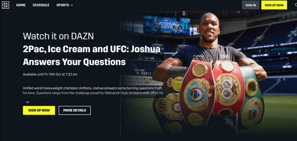 Visit DAZN website 