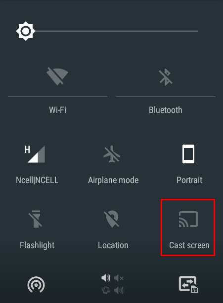 Tap the Cast icon