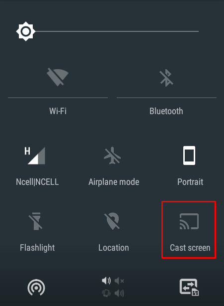 Tap the Cast icon 