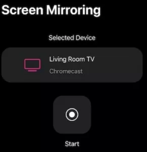 Tap the Start button