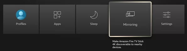 Click the Mirroring tile