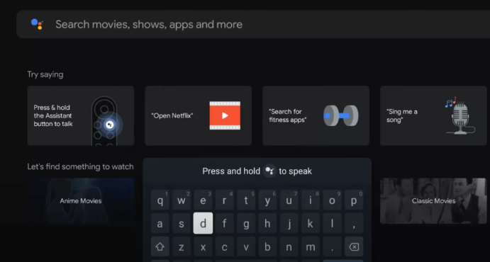 Type F1 TV using on screen keyboard
