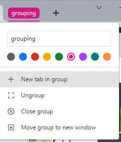 Add a new tab in group