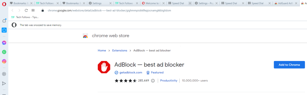 Block Ads in Opera Browser