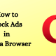 Block Ads in Opera Browser