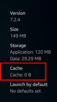 Clear cache on Firestick