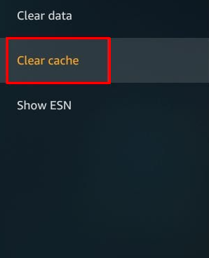 Click Clear cache to clear the app cache on Firestick 