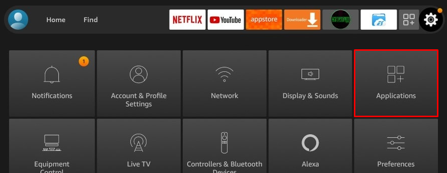 Tap Applications on Firestick 