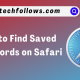 How to find saved passwords on Safari
