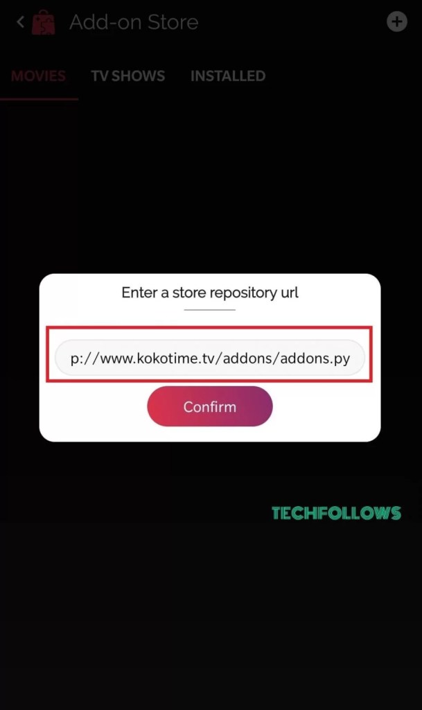 Tap on Confirm