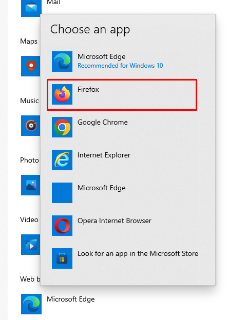 Tap Firefox