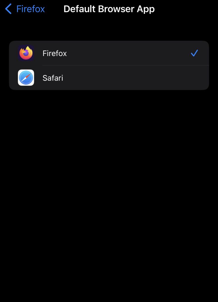 Set Firefox as default browser