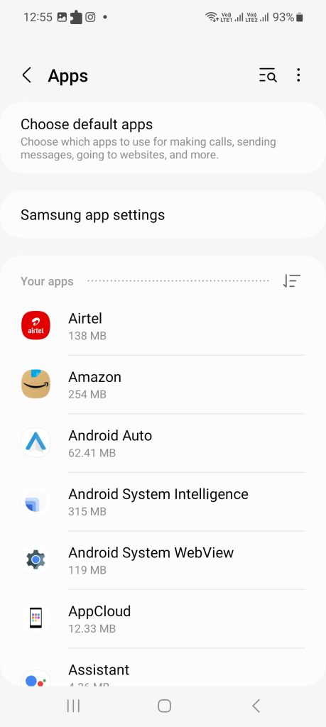 Tap Choose default apps