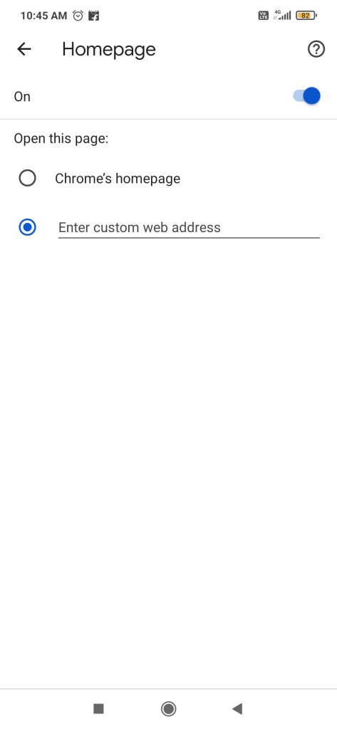 enter custom web address