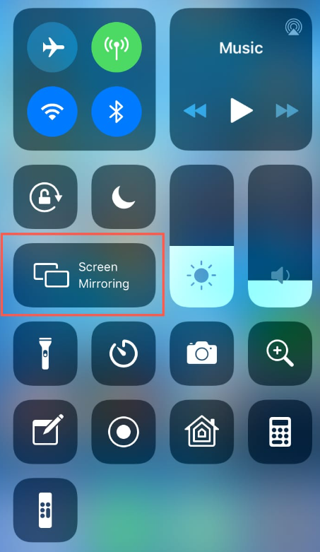 Click the Screen Mirroring icon
