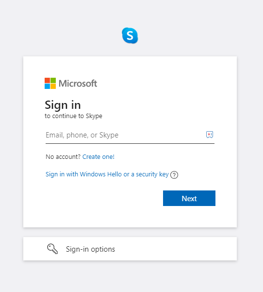 Enter Skype email to reactivate credits