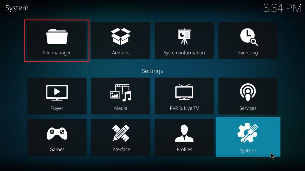 File Manager on Kodi