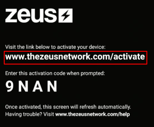 Activate Zeus Network 